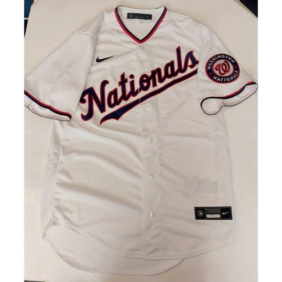 Nike Other - Nike Washington Nationals Mens Size S Full Button Home Jersey White Blank MLB